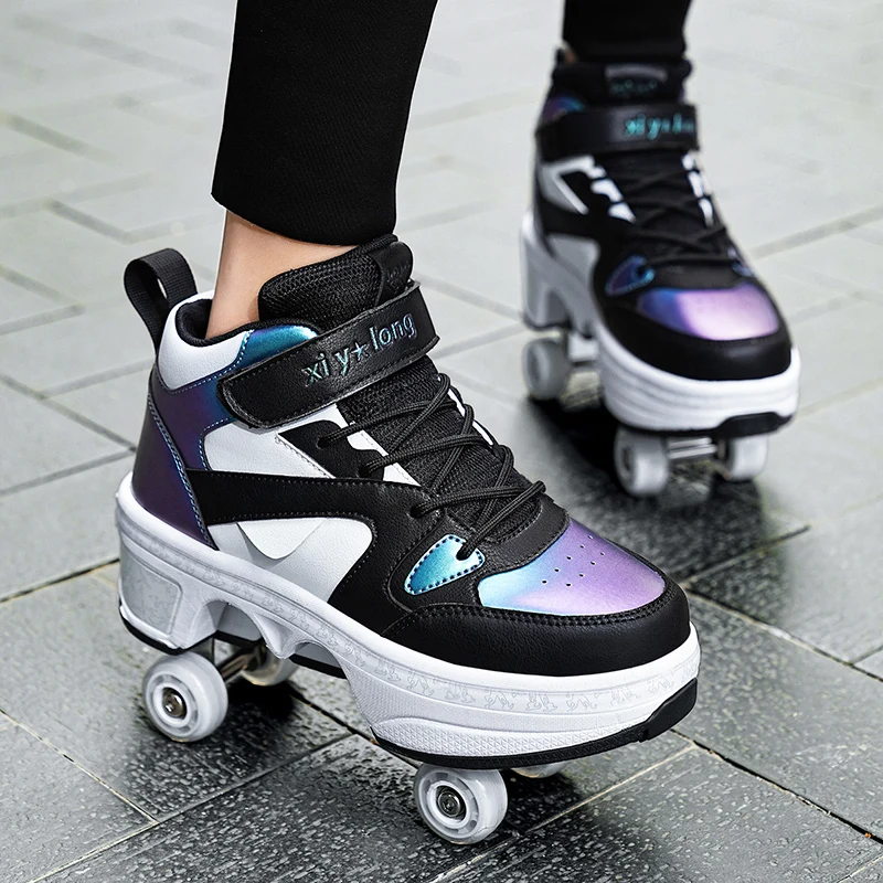 Running Shoes - NIEUWE kindersportrolschaatsen, transformeerbare schoenen, 4-wielige rolsschaatsen,